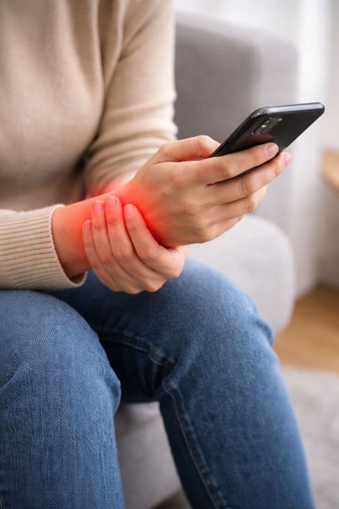Ból nadgarstka od telefonu i myszy