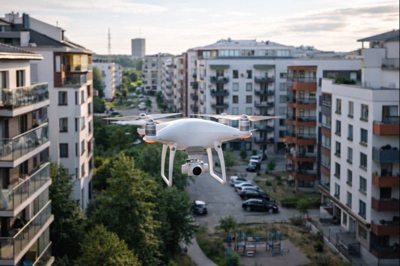 Dlaczego drony coraz częściej pojawiają się na osiedlach mieszkaniowych